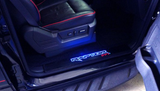 Ford SVT Raptor 10-14 Illuminated Door Sill Black Finish Blue Illumination