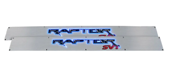 Ford SVT Raptor 10-14 Illuminated Door Sill Brushed Finish Blue Illumination