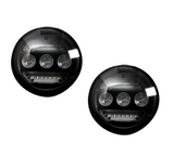 GMC Sierra & Chevy Silverado 15-19 White LED 2-Piece Fog Lights Smoked/Black