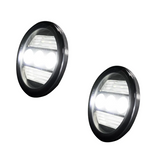 GMC Sierra & Chevy Silverado 15-19 White LED 2-Piece Fog Lights Smoked/Black