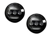 GMC Sierra & Chevy Silverado 15-19 White LED 2-Piece Fog Lights Smoked/Black