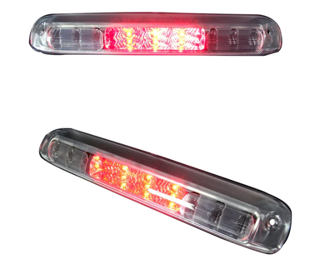 GMC Sierra & Chevy Silverado 3rd GEN 14-19 2500/3500 Red LED 3rd Brake Light Kit with White LED Cargo Lights with Clear Lens