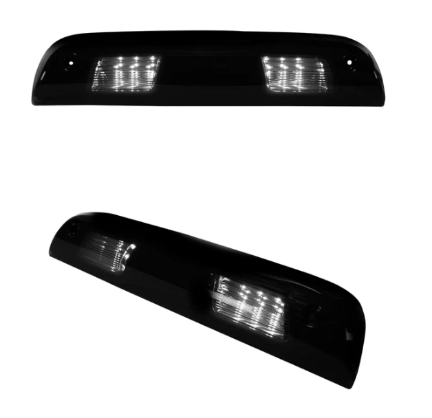 GMC Sierra & Chevy Silverado 3rd GEN 14-19 2500/3500 Red LED 3rd Brake Light Kit with White LED Cargo Lights with Smoked Lens