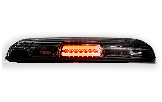 GMC Sierra & Chevy Silverado 3rd GEN 14-19 2500/3500 ULTRA HIGH POWER Red CREE XML Red LED 3rd Brake Light with White LED Cargo Lights with Clear Lens