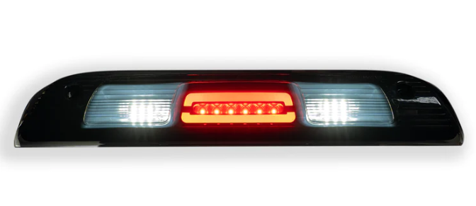 GMC Sierra & Chevy Silverado 3rd GEN 1500 14-18 ULTRA HIGH POWER Red CREE XML Red LED 3rd Brake Light with White LED Cargo Lights with Smoked Lens