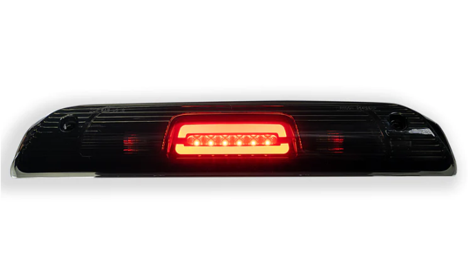 GMC Sierra & Chevy Silverado 3rd GEN 1500 14-18 ULTRA HIGH POWER Red CREE XML Red LED 3rd Brake Light with White LED Cargo Lights with Smoked Lens