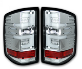 Chevrolet Silverado 2500/3500 16-19 (Fits Single-Wheel Only & Replaces Factory OEM LED Tail Lights ONLY) OLED Tail Lights in Clear