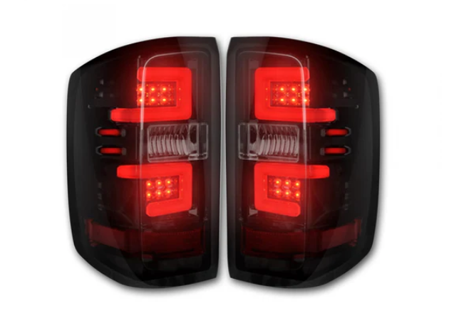 Chevrolet Silverado 2500/3500 16-19 (Fits Single-Wheel Only & Replaces Factory OEM LED Tail Lights ONLY) OLED Tail Lights in Smoked