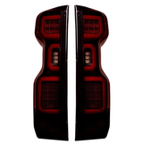 Chevrolet Silverado 2500/3500 20-23 (Replaces OEM Halogen) Tail Lights OLED Red Smoked