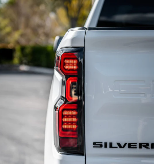 Chevy Silverado 1500 19-23 (Replaces OEM LED Tail Lights ONLY) Tail Lights OLED Red