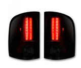 Chevrolet Silverado Dually 07-14 & GMC Sierra Dually 07-14 Tail Lights LED in Red Smoked