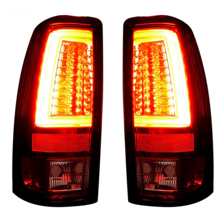 Chevy Silverado & GMC Sierra 99-07 Tail Lights OLED in Dark Red Smoked