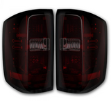 Chevy Silverado / GMC Sierra 15-19 Dually (Replaces OEM Halogen ONLY) Tail Lights OLED in Dark Red Smoke