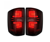 Chevy Silverado / GMC Sierra 15-19 Dually (Replaces OEM Halogen ONLY) Tail Lights OLED in Dark Red Smoke