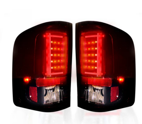 Chevy Silverado 07-13 1500/2500/3500 (Fits Single Wheel ONLY) Tail Lights OLED in Red Smoked