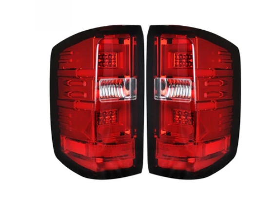 Chevy Silverado 1500 14-18 (Replaces OEM Halogen Tail Lights ONLY) Tail Lights OLED in Red