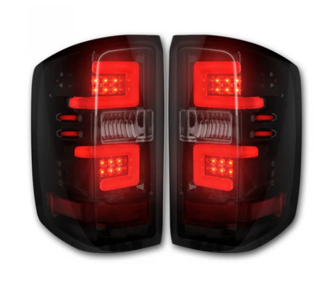 Chevy Silverado 1500 16-18 (Replaces Factory OEM LED Tail Lights ONLY) OLED Tail Lights in Smoked