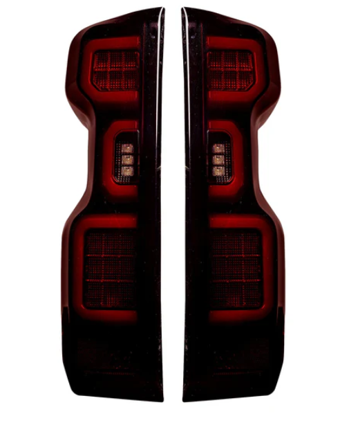 Chevy Silverado 1500 19-23 (Replaces OEM Halogen Tail Lights ONLY) Tail Lights OLED Red Smoked