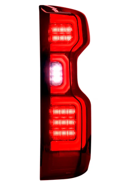 Chevy Silverado 1500 19-23 (Replaces OEM Halogen Tail Lights ONLY) Tail Lights OLED Red Smoked