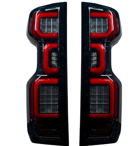 Chevy Silverado 1500 19-23 (Replaces OEM Halogen Tail Lights ONLY) Tail Lights OLED Smoked