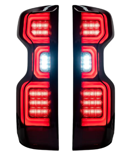 Chevy Silverado 1500 19-23 (Replaces OEM Halogen Tail Lights ONLY) Tail Lights OLED Smoked