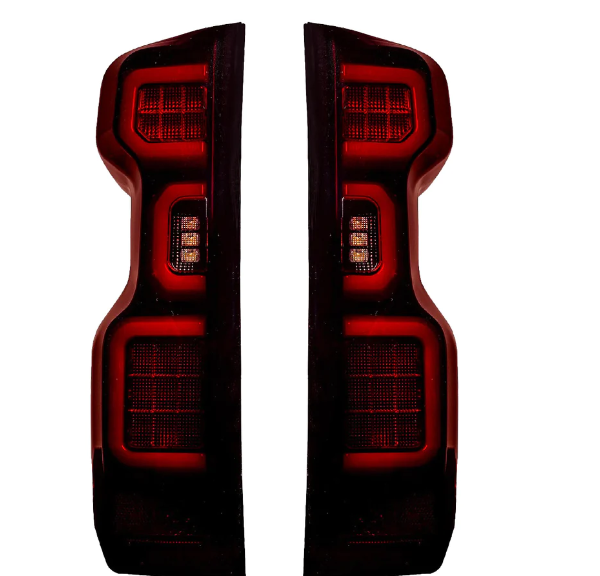 Chevy Silverado 1500 19-23 (Replaces OEM LED Tail Lights ONLY) Tail Lights OLED Red Smoked