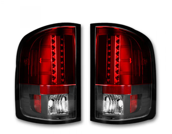 Chevy Silverado Single-Wheel 1500/2500/3500 07-13 Tail Lights LED in Red