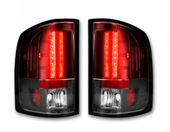 Chevy Silverado Single-Wheel 1500/2500/3500 07-13 Tail Lights LED in Red