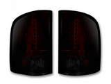 Chevy Silverado Single-Wheel 1500/2500/3500 07-13 Tail Lights LED in Red Smoked