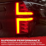 Chevy Tahoe & Suburban 21-24 OLED TAIL LIGHTS with LED Startup Sequence & AMBER OLED Turn Signals - Smoked Lens