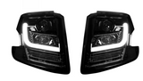 Chevy Tahoe 15-20 Projector Headlights OLED Halos, DRL Smoked/Black