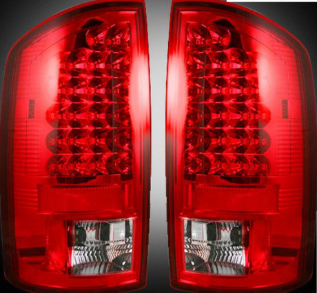 Dodge RAM 1500 02-06 LED Tail Lights in Red