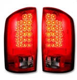 Dodge RAM 1500 07-08 Tail Lights LED in Dark Red Smoked