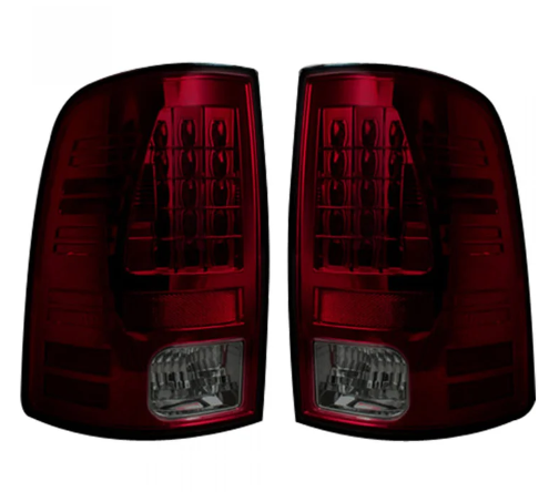 Dodge RAM 1500 09-18 (Replaces OEM Halogen ONLY) Tail Lights LED in Dark Red Smoked