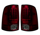 Dodge RAM 1500 09-18 (Replaces OEM Halogen ONLY) Tail Lights LED in Dark Red Smoked