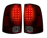 Dodge RAM 1500 09-18 (Replaces OEM Halogen ONLY) Tail Lights LED in Dark Red Smoked