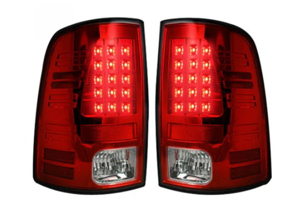 Dodge RAM 1500 09-18 (Replaces OEM Halogen) Tail Lights LED in Red