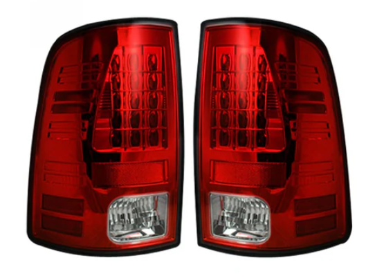 Dodge RAM 1500 09-18 (Replaces OEM Halogen) Tail Lights LED in Red