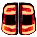 Dodge RAM 1500 19-23 OLED Tail Lights Clear w/ Scanning Red Turn Signals - Replaces OEM LED Tail Lights