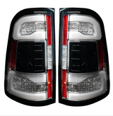 Dodge RAM 1500 19-23 OLED Tail Lights Clear w/ Scanning Red Turn Signals - Replaces OEM LED Tail Lights