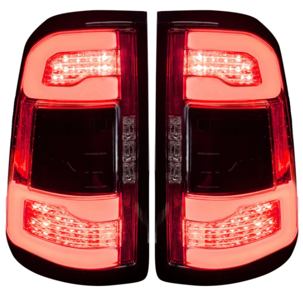 Dodge RAM 1500 19-23 OLED Tail Lights Clear w/ Scanning Red Turn Signals - Replaces OEM LED Tail Lights