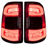 Dodge RAM 1500 19-23 OLED Tail Lights Clear w/ Scanning Red Turn Signals - Replaces OEM LED Tail Lights