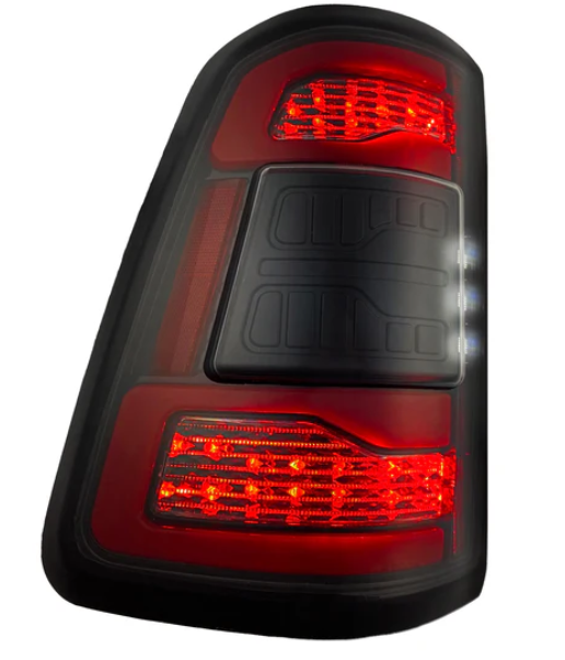 Dodge RAM 1500 19-23 OLED Tail Lights Smoked w/ Scanning Red Turn Signals - Replaces OEM LED Tail Lights