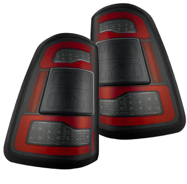 Dodge RAM 1500 19-23 OLED Tail Lights Smoked w/ Scanning Red Turn Signals - Replaces OEM LED Tail Lights