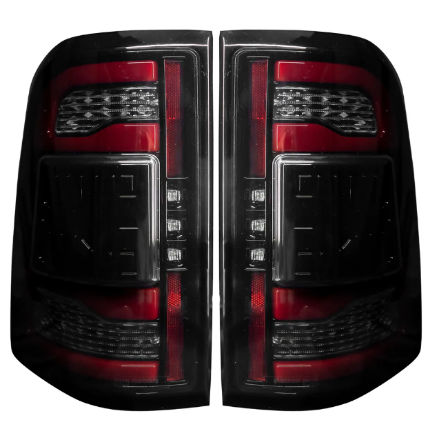 Dodge RAM 1500 19-23 OLED Tail Lights Smoked w/ Scanning Red Turn Signals w/ NO Blind Spot Sensor