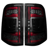 Dodge RAM 1500 19-23 OLED Tail Lights Smoked w/ Scanning Red Turn Signals w/ NO Blind Spot Sensor