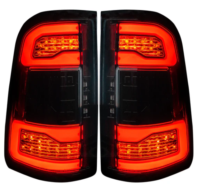 Dodge RAM 1500 19-23 OLED Tail Lights Smoked w/ Scanning Red Turn Signals w/ NO Blind Spot Sensor