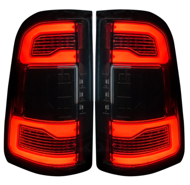 Dodge RAM 1500 19-23 OLED Tail Lights Smoked w/ Scanning Red Turn Signals w/ NO Blind Spot Sensor