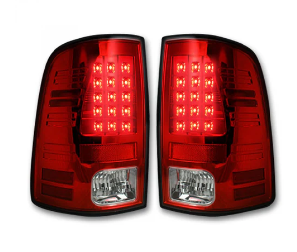 Dodge RAM 1500 2013-2018 & Dodge RAM 1500 Classic Body 2009-2023 & Dodge RAM 2500/3500 2014-2018 (Replaces OEM LED ONLY) Tail Lights LED in Red