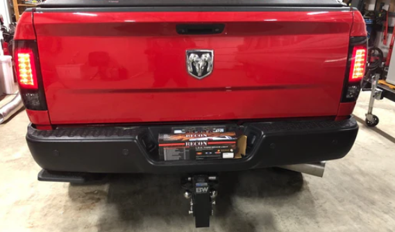 Dodge RAM 1500 2013-2018 (Replaces OEM LED ONLY) OLED Tail Lights Scanning OLED Turn Signals in Smoked